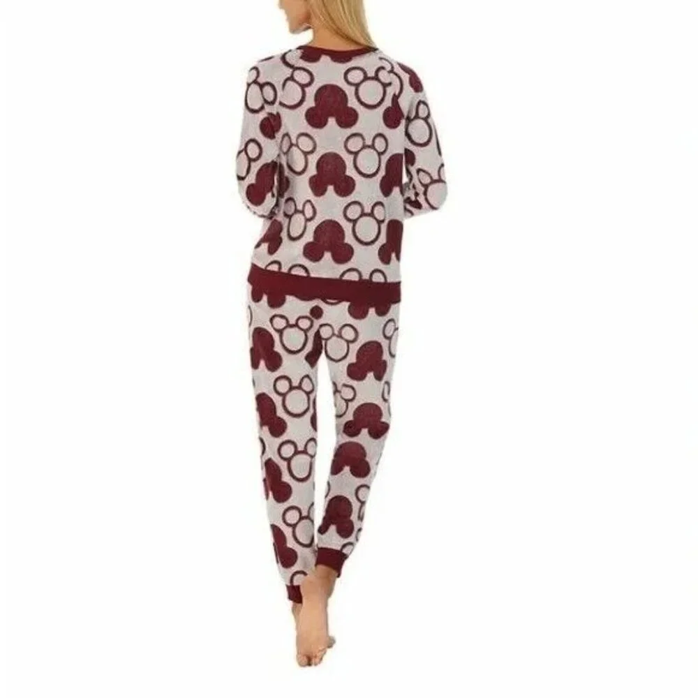 Disney Women's Mickey Mouse 2 Piece Fleece Pajama Loungewear Set  Size XXL Red - Picture 11 of 16